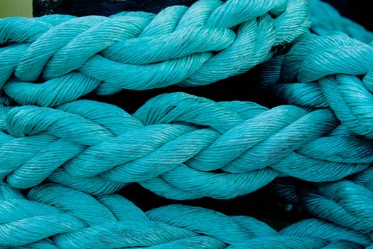 marine rope knotted blue pigtail photography