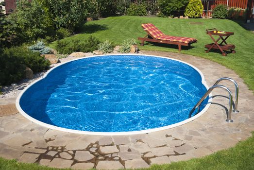 The Garden furniture by the pool