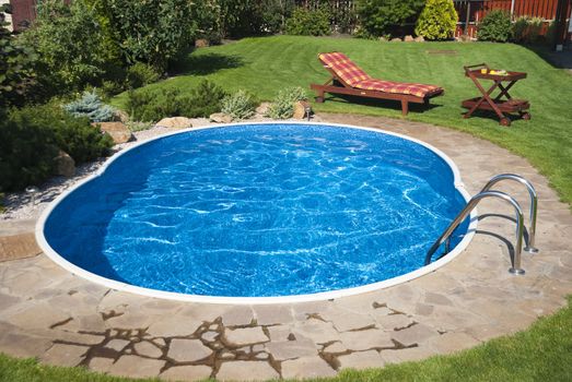 The Garden furniture by the pool