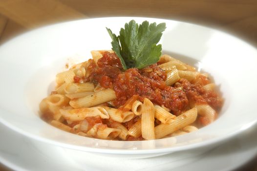 Macaroni Napolitana w tomato sauce and parsley