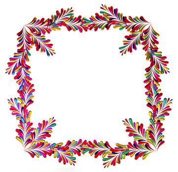 colorful abstract concept frame with many design elements on white background