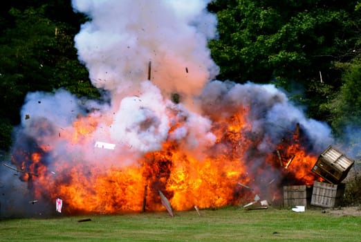 Civil War Re-enactment - explosion