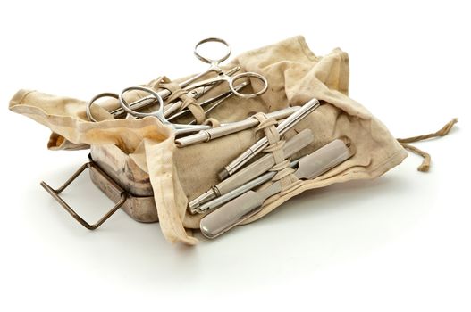 Field set of the military surgeon in the battlefield in 1941