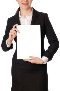 The new worker holds the blank paper in the hand