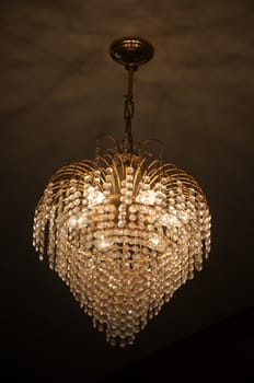 shining brass luxury glass lamp light bulb