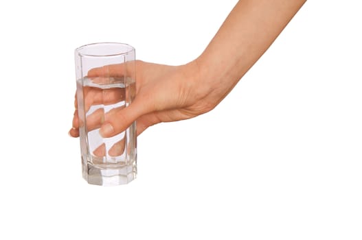 woman giving a glass with water to patient