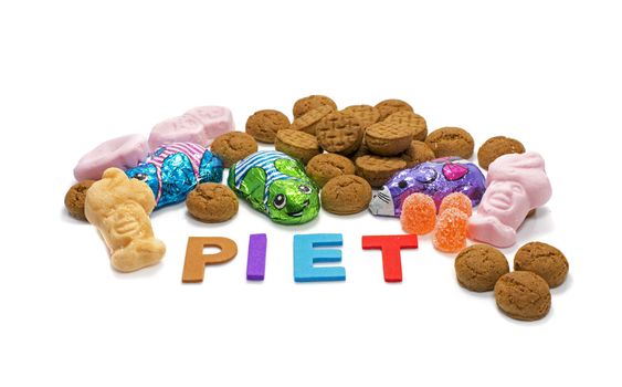text and candy for the childrens party sinterklaas in december in Holland