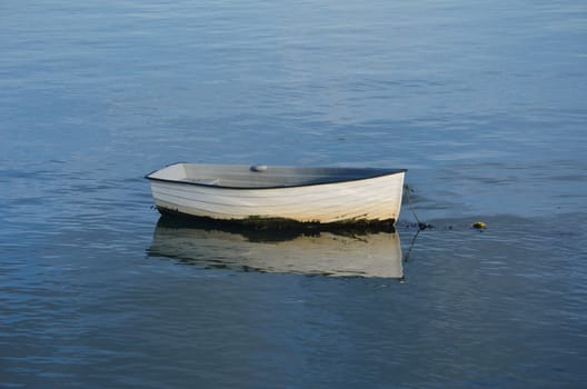 Solitary white Boat