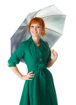 Beautiful lady with an umbrella