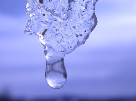 close-up of ice, very shallow DOF!