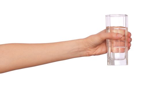 woman giving a glass with water to patient