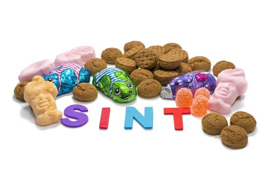 text and candy for the childrens party sinterklaas in december in Holland