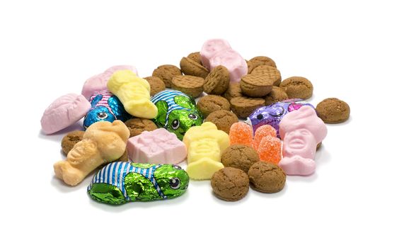 text and candy for the childrens party sinterklaas in december in Holland