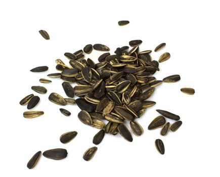 sunflower seeds isolated on white