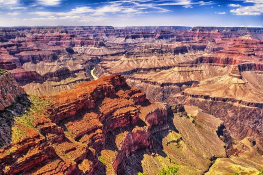 Grand canyon landscape vivid view, Arizona, USA
