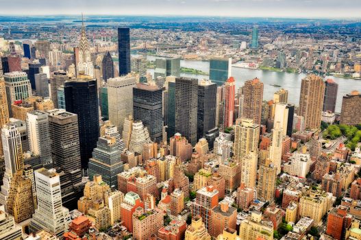 New york cityscape bird view, New York, NYC, USA 