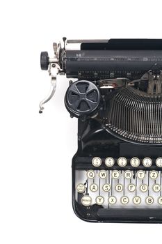 typewriter on white typing type writing write