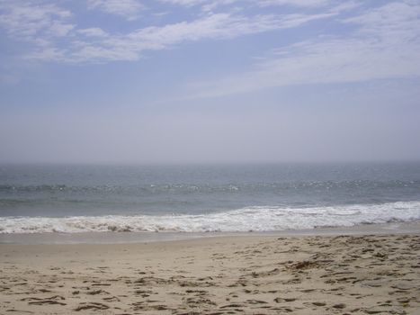 Distance view of the Martha's vineyard with a smooth wave 