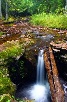 Cascades of the Union River Gorge in Porcupine Mountains Wilderness State Park.