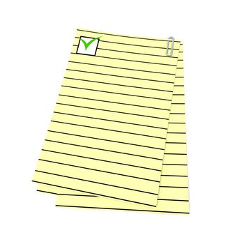 stack of documents on the white background