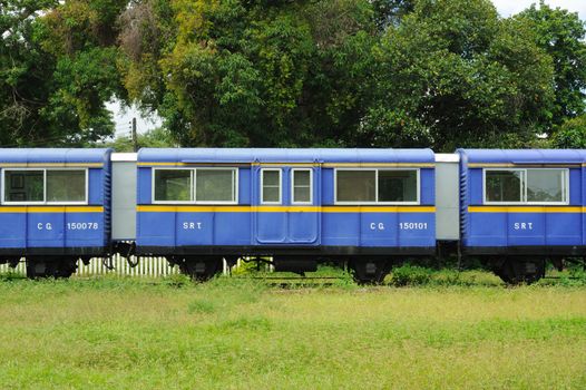 The primitive bogie state railway of Thailand.