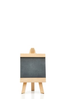 Empty chalkboard on a white background