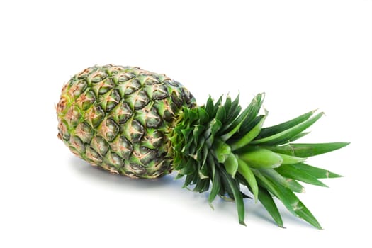 Pineapple spread on a white background