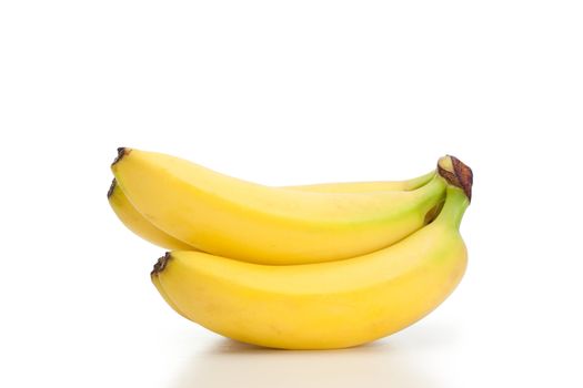 Bananas on a white background