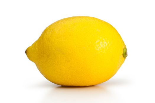 Yellow lemon on a white background