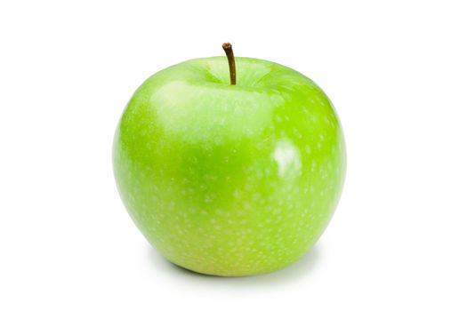 Green apple on a white background