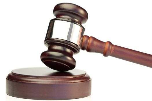 Gavel on a white background
