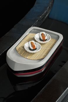 Illustration of Japanese food on a tray