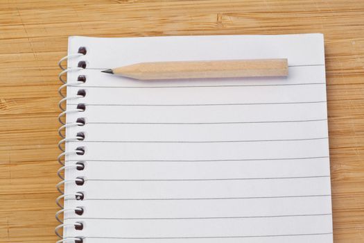 Notebook and pen on a desk