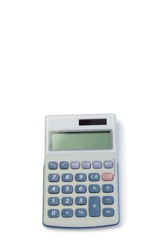 Pocket calculator on a white background