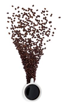 Coffee on a white background