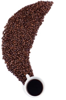 Coffee on a white background