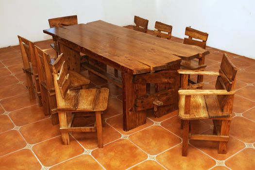 Hand-made large kitchen table