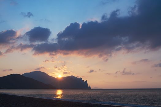 Sunrise over the sea, Crimea peninsula, Ukraine