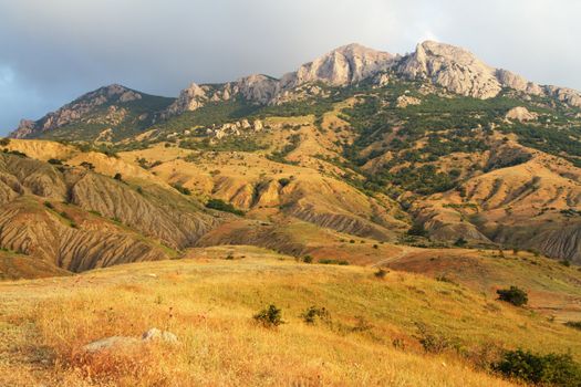 Beautiful mountain landscape at dawn