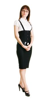 Young businesswoman full length portrait
