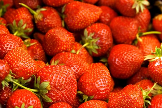 Fresh organic strawberry closeup photo