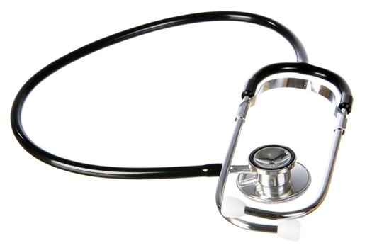 Professional stethoscope isolated on white background