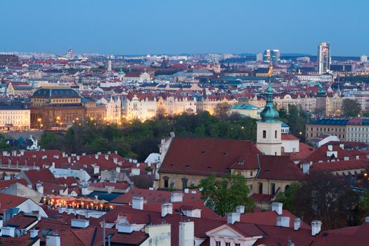 Twilight in Prague, Czech Republic