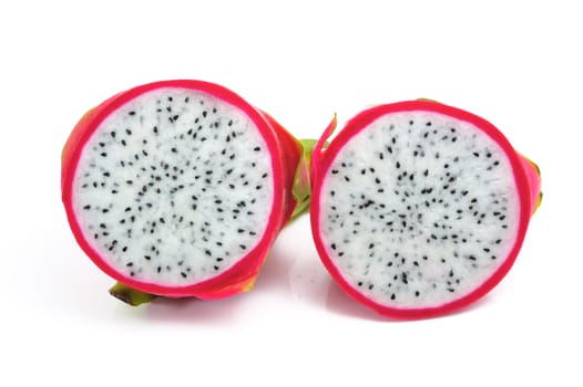 Cross Section of Dragon Fruit isolated