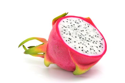 Cross Section of Dragon Fruit isolated