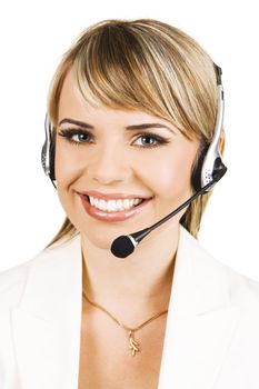 Customer service professional with a friendly smile