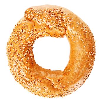 Bagel isolated on white background