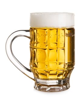 Full beer mug isolated on white background