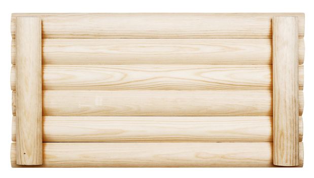 Wooden board isolated on white background, with clipping path