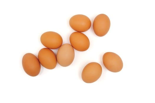 Eggs iaolated on white background